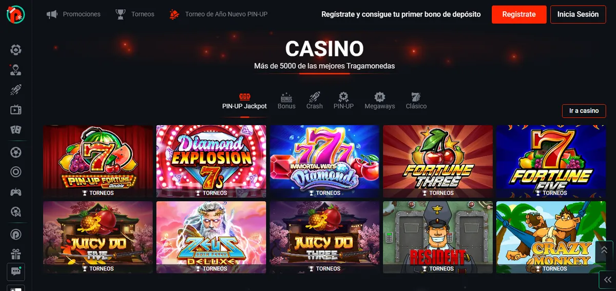 Acceder al sitio de Pin Up Casino